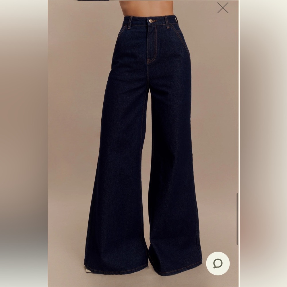 Meshki Navy Flare Jeans - Picture 2 of 3